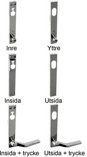 Cylinderskylt 8mm Utsida SCD Classic Krom