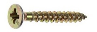 Träskruv TFX 2,5x20 Gulkrom HG     Topix-Plus