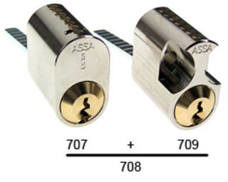 Cylinder 707 Lika Låsning Ej       Nycklar Nickel