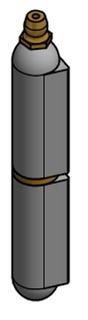Svetsgångjärn N20 150mm            Stål/Mässingsprint & Smörjnippel