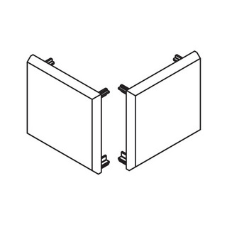 Ändkåpa Porta 60/100 HC Plast      Antracit med Begränsare