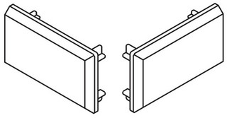 Ändtäcklock Porta 60/100 HMD       Svart