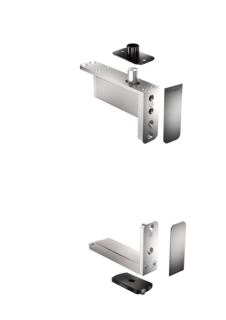 Pivotgångjärn System One 40 Klass GRektangulär SV Platt+RF Täcklock