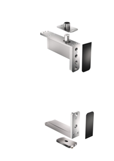 Pivotgångjärn System One 40 Klass GRektangulär RF Platt+SV Täcklock