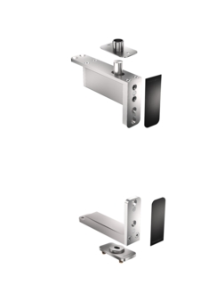 Pivotgångjärn System One 40 Klass GFlush Rund RF Platt+SV Täcklock