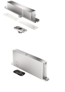 Pivotgångjärn System M+ TP-R Klass E Rektangulär SV Platt+VI PT-R lock