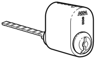 Cylinder D12 1207 Lika Låsning 3   Nycklar Mattkrom