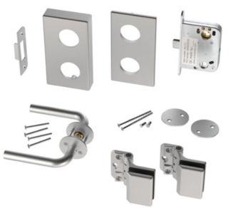 Lås & Gångjärnsset Easy            Grå