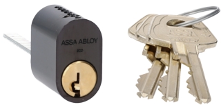 Cylinder 1307 Lika Låsning 3       Nycklar Mirus Mattsvart