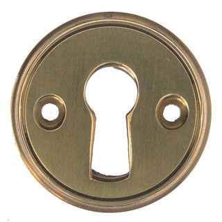 Nyckelskylt 5442 med Träskruv Olackad Polerad Mässing