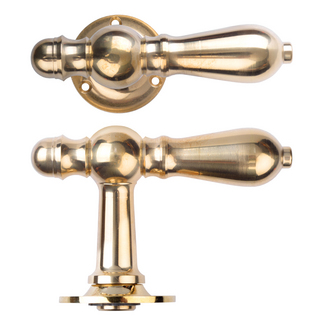 Trycke 5515 med Träskruv Olackad Polerad Mässing