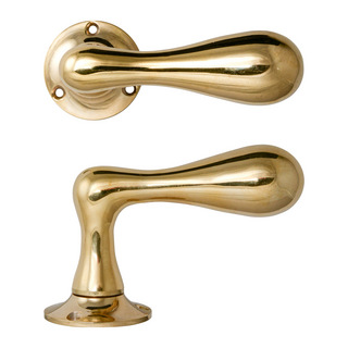 Trycke 5536 med Träskruv Olackad Polerad Mässing