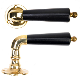 Trycke 5538 med Träskruv Olackad Polerad Mässing