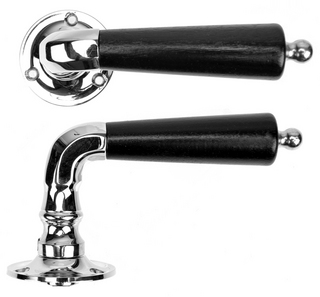 Trycke 5538 med Träskruv Nickel/Svart