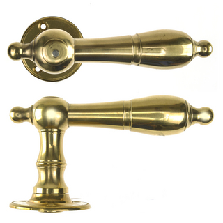 Trycke 5545 med Träskruv Olackad Polerad Mässing