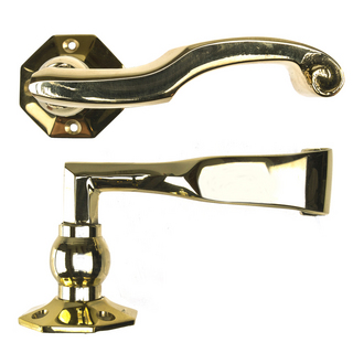 Trycke 5565 med Träskruv Olackad Polerad Mässing