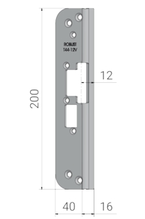 Monteringsstolpe T44-12V Vänster