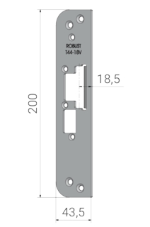 Monteringsstolpe T44-18V Vänster