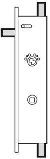Portlåshus 2+1-Punkt Kort Dorndjup Stångkoppling För DIN Cylinder
