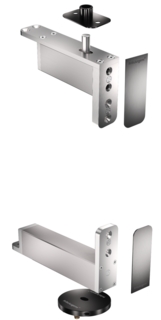 Pivotgångjärn System Fx 40 Klass A Rund SV Platt+RF Täcklock