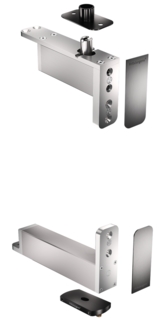 Pivotgångjärn System Fx 40 Klass C Rektangulär SV Platt+RF Täcklock