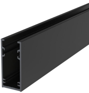 Glasväggsprofil RG-504 Fast        Fast 3000X60X27 Svart