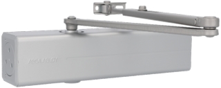 Dörrstängarsats DC300 ÖB 3-6 med   Odelbar arm Silver