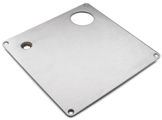 Underläggskylt CH Höger för Trycke & Cylinder Matt Rostfritt