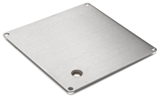 Underläggskylt AE Vänster för      Trycke Matt Rostfritt