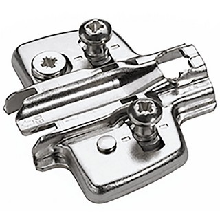 Kryssmonteringsplatta 0mm 37x32    Excenter med Euroskruv Nickel