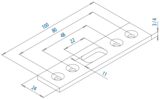 Slutbleck F24x100mm 3mm