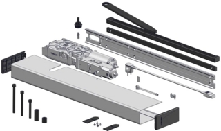 Dörrautomatikpaket SW300-S-ECO     Dragande Svart/Silver
