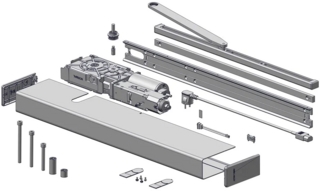Dörrautomatikpaket SW300-S-ECO     Dragande Silver