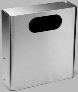 Papperskorg 4L Vägg XS Ovalt       Inkast Matt Rostfritt