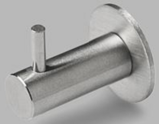 Klädkrok med pinne Ø32mm Matt      Rostfritt