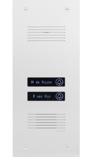 Porttelefon med 2 Upplysta knappar Silver