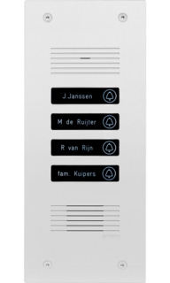 Porttelefon med 4 Upplysta knappar Silver