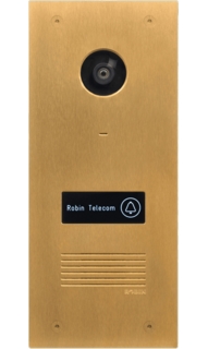 Porttelefon Video med 1 upplyst    namnknapp Mässing