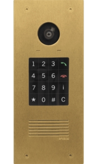 Porttelefon Video med knappsats    Mässing