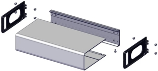 Kåpsats för Pardörr SW300-S L=950mm Svart/Silver