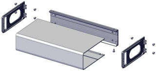 Kåpsats för Pardörr SW300-S L=950mm Pearl Mörkgrå/Silver