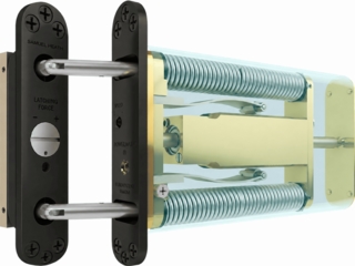 Dörrstängare Powermatic R100       Mattsvart Krom