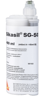 Sikasil SG-500 (A+B) 490ml         Dubbelpatron Svart