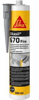 Sikasil-670 Fire 300ml Patron Grå