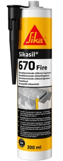 Sikasil-670 Fire 300ml Patron      Svart